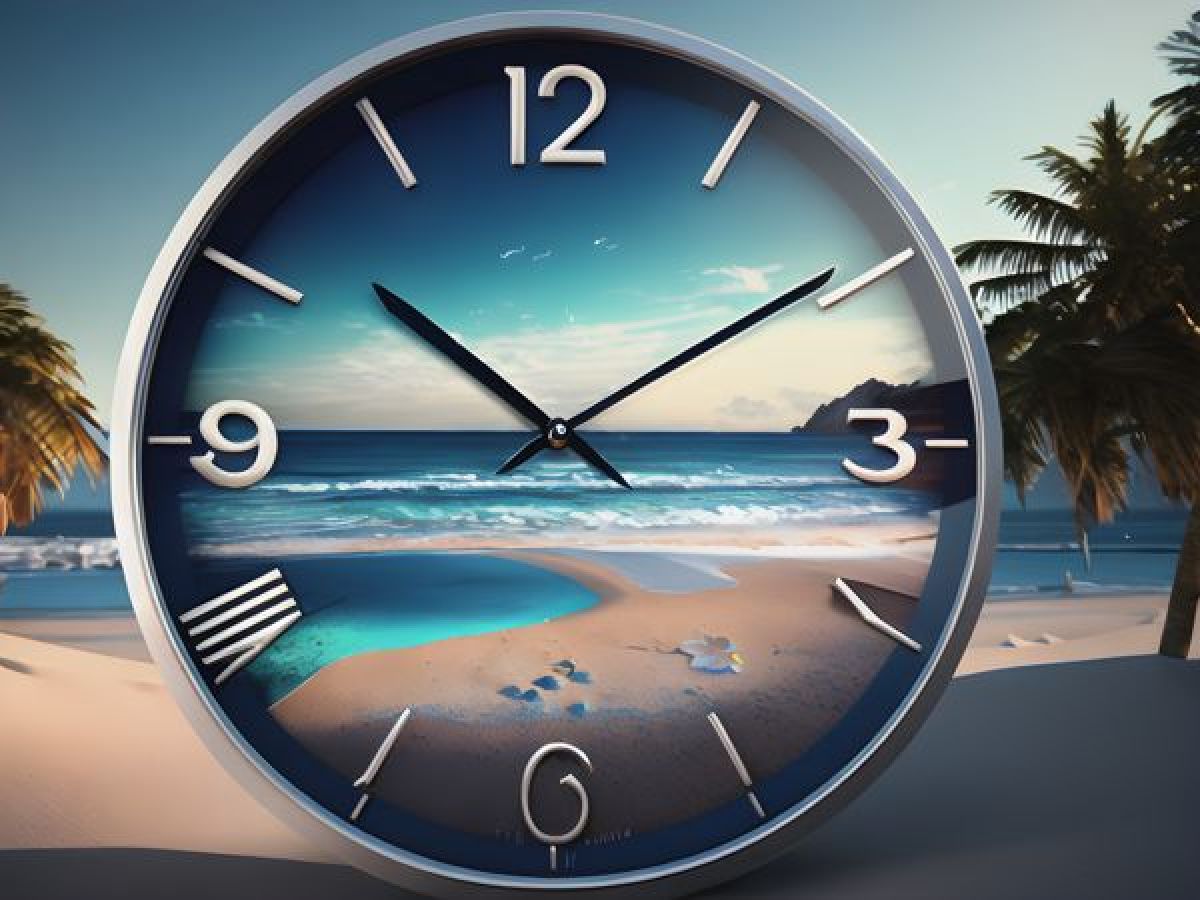 Time Clock on a beach